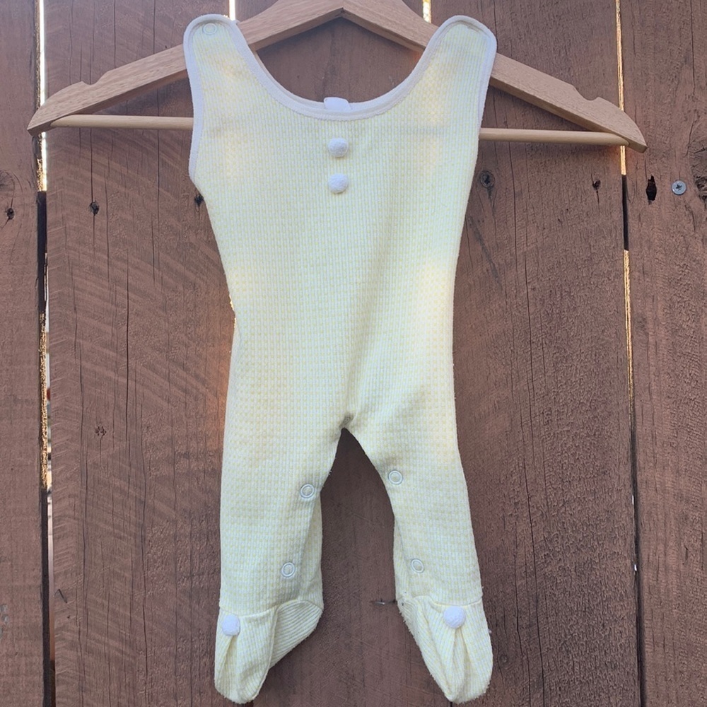 Vintage Carter's newborn romper yellow
